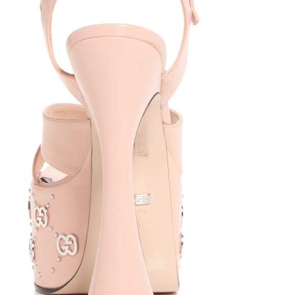 Gucci GG Embellished Platform High Heel Sandals - Picture 4 of 4